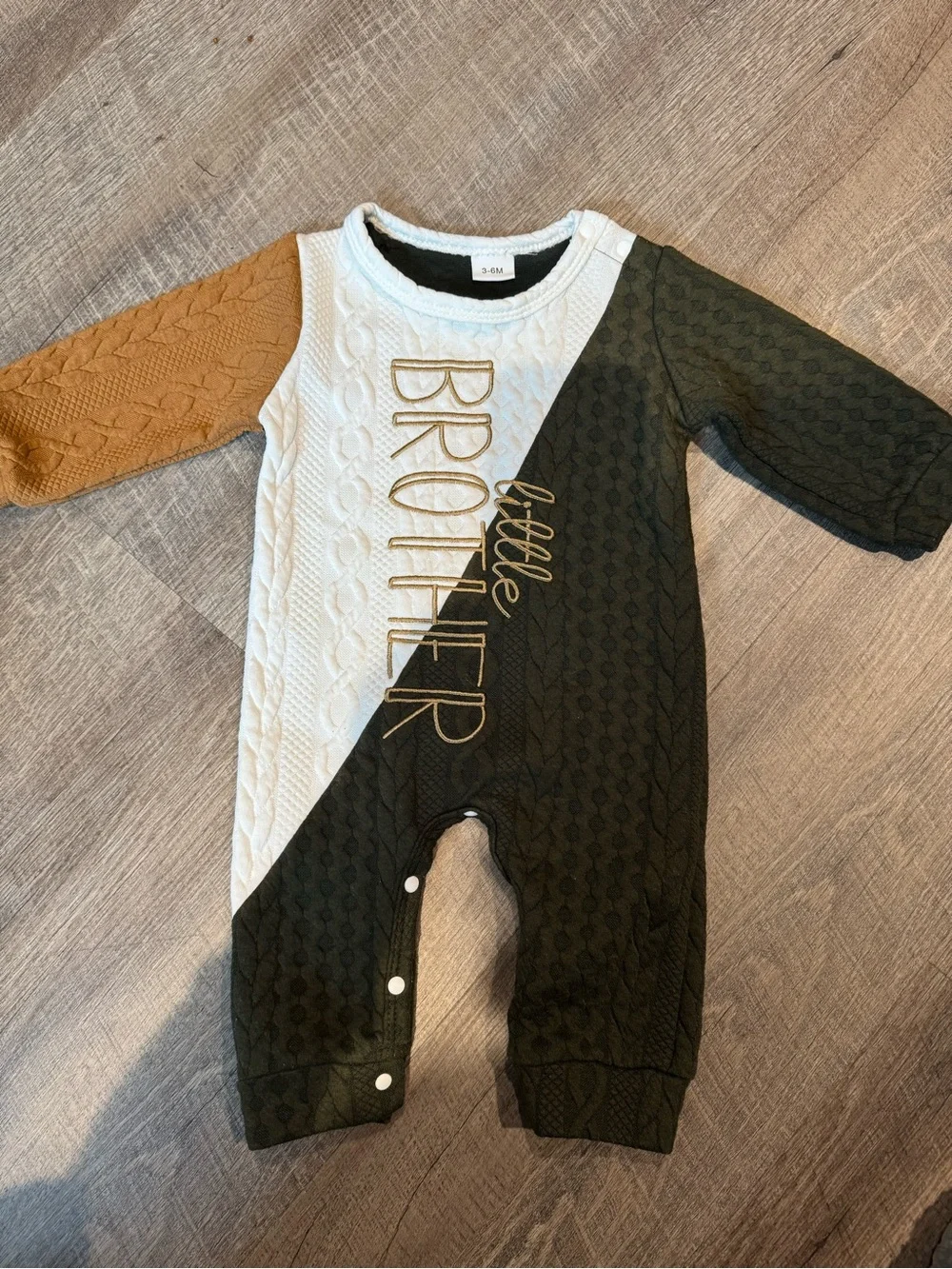 Little Brother Colorblock Knit Romper